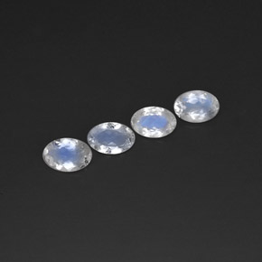  ct natürliche weißer Regenbogen-Mondstein-Edelsteine, Oval Schliff, Transparent