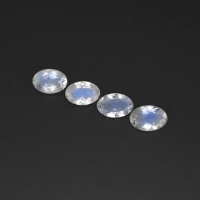  ct natürliche weißer Regenbogen-Mondstein-Edelsteine, Oval Schliff, Transparent