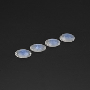 ct natürliche weißer Regenbogen-Mondstein-Edelsteine, Oval Schliff, Transparent