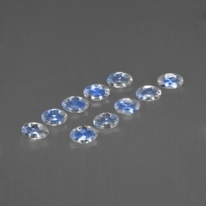  ct natürliche weißer Regenbogen-Mondstein-Edelsteine, Oval Schliff, Transparent