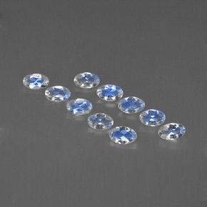  ct natürliche weißer Regenbogen-Mondstein-Edelsteine, Oval Schliff, Transparent
