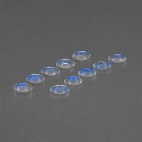  ct natürliche weißer Regenbogen-Mondstein-Edelsteine, Oval Schliff, Transparent
