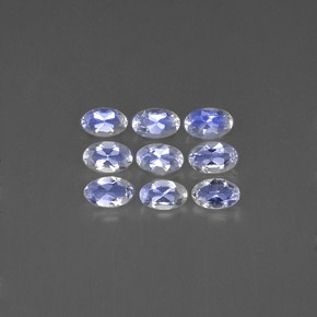  ct natürliche Blau-weiß Regenbogenmondstein-Edelsteine, Oval Schliff, VVS-VS