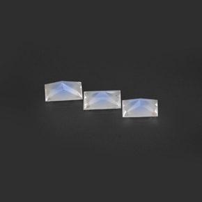 1,39 ct natürliche weißer Regenbogen-Mondstein-Edelsteine, Baguette, VS