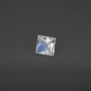 9,17 ctw natürlicher Blau-weiß Regenbogenmondstein, Quadrat, VS