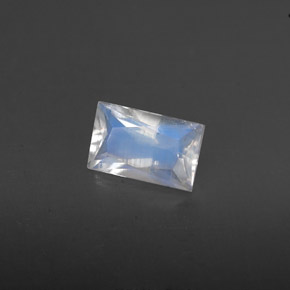 9,17 ctw natürlicher Blau-weiß Regenbogenmondstein, Baguette, VS