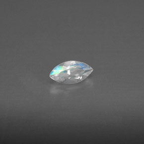 0,24 ctw natürlicher weißer Regenbogen-Mondstein, Transparent, Transparent / Lichtdurchlässig