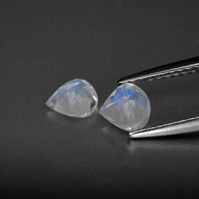  ct natürliche weißer Regenbogen-Mondstein-Edelsteine, Transparent, Transparent / Lichtdurchlässig