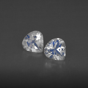  ct natürliche Blau-weiß Regenbogenmondstein-Edelsteine, Transparent, Transparent / Lichtdurchlässig