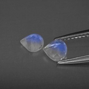  ct natürliche weißer Regenbogen-Mondstein-Edelsteine, Transparent, Transparent / Lichtdurchlässig