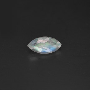 0,30 ctw natürlicher blauer Regenbogen-Mondstein, Transparent, Transparent / Lichtdurchlässig