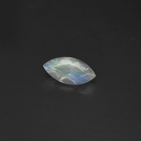 0,30 ctw natürlicher blauer Regenbogen-Mondstein, Transparent, Transparent / Lichtdurchlässig