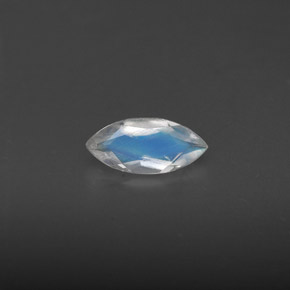 0,31 ctw natürlicher blauer Regenbogen-Mondstein, Transparent, Transparent / Lichtdurchlässig