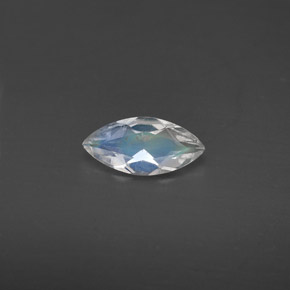0,30 ctw natürlicher blauer Regenbogen-Mondstein, Transparent, Transparent / Lichtdurchlässig