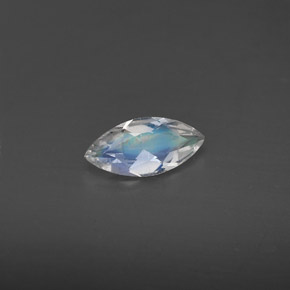 0,30 ctw natürlicher blauer Regenbogen-Mondstein, Transparent, Transparent / Lichtdurchlässig