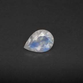 0,52 ctw natürlicher blauer Regenbogen-Mondstein, Transparent, Transparent / Lichtdurchlässig