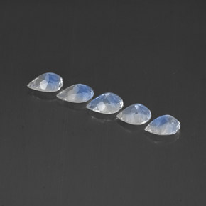  ct natürliche weißer Regenbogen-Mondstein-Edelsteine, Transparent, Transparent / Lichtdurchlässig