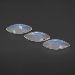  ct natürliche weißer Regenbogen-Mondstein-Edelsteine, Transparent, Transparent / Lichtdurchlässig