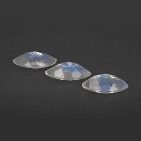  ct natürliche weißer Regenbogen-Mondstein-Edelsteine, Transparent, Transparent / Lichtdurchlässig