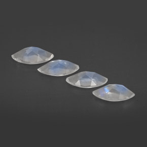  ct natürliche Blau-weiß Regenbogenmondstein-Edelsteine, Transparent, Transparent / Lichtdurchlässig