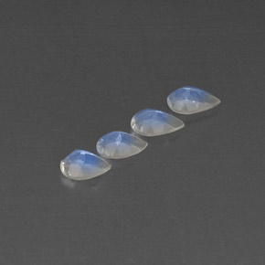  ct natürliche weißer Regenbogen-Mondstein-Edelsteine, Transparent, Transparent / Lichtdurchlässig