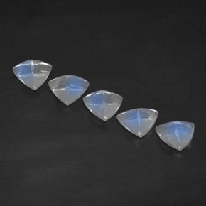  ct natürliche weißer Regenbogen-Mondstein-Edelsteine, Transparent, Transparent / Lichtdurchlässig