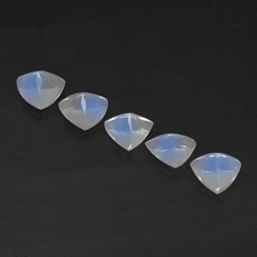  ct natürliche weißer Regenbogen-Mondstein-Edelsteine, Transparent, Transparent / Lichtdurchlässig