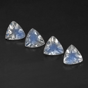  ct natürliche Blau-weiß Regenbogenmondstein-Edelsteine, Transparent, Transparent / Lichtdurchlässig