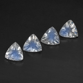  ct natürliche Blau-weiß Regenbogenmondstein-Edelsteine, Transparent, Transparent / Lichtdurchlässig