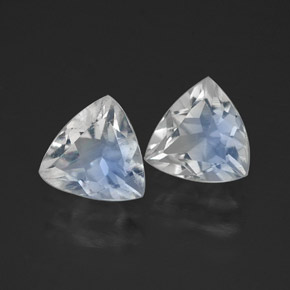  ct natürliche Blau-weiß Regenbogenmondstein-Edelsteine, Transparent, Transparent / Lichtdurchlässig