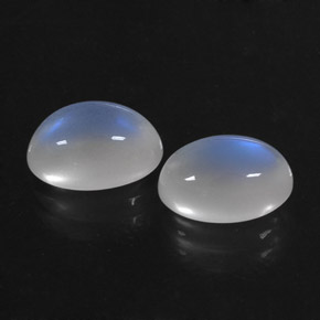  ct natürliche weißer Regenbogen-Mondstein-Edelsteine, Oval Schliff, Transparent