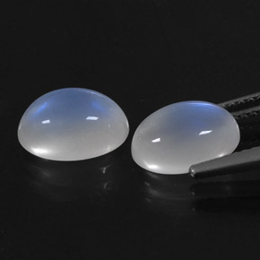  ct natürliche weißer Regenbogen-Mondstein-Edelsteine, Oval Schliff, Transparent