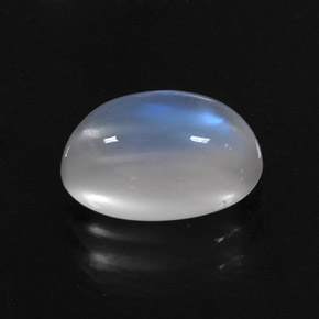 2,79 ctw natürlicher weißer Regenbogen-Mondstein, Oval Schliff, Transparent
