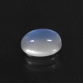 1,41 ctw natürlicher weißer Regenbogen-Mondstein, Oval Schliff, Transparent