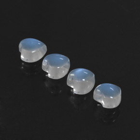  ct natürliche weißer Regenbogen-Mondstein-Edelsteine, Herzform, Transparent