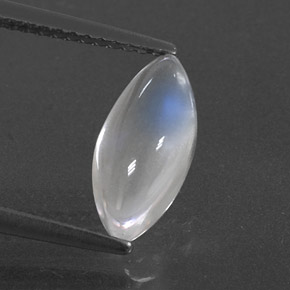 1,92 ctw natürlicher weißer Regenbogen-Mondstein, Marquise, Transparent