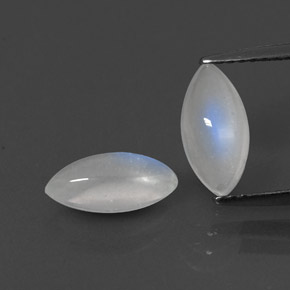  ct natürliche weißer Regenbogen-Mondstein-Edelsteine, Marquise, Transparent