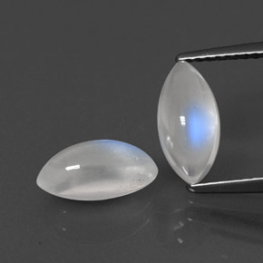  ct natürliche weißer Regenbogen-Mondstein-Edelsteine, Marquise, Transparent