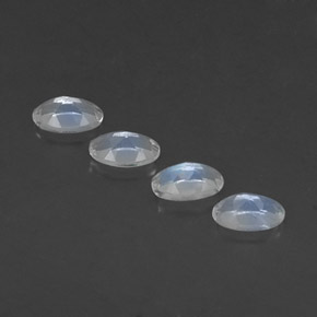  ct natürliche weißer Regenbogen-Mondstein-Edelsteine, Oval Schliff, Transparent