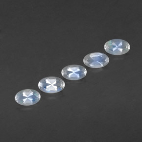  ct natürliche weißer Regenbogen-Mondstein-Edelsteine, Oval Schliff, Transparent