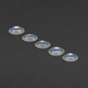 ct natürliche weißer Regenbogen-Mondstein-Edelsteine, Oval Schliff, Transparent