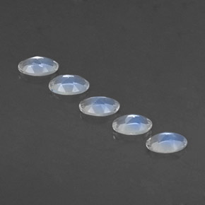  ct natürliche weißer Regenbogen-Mondstein-Edelsteine, Oval Schliff, Transparent