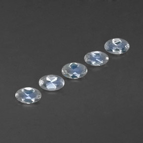  ct natürliche weißer Regenbogen-Mondstein-Edelsteine, Oval Schliff, Transparent