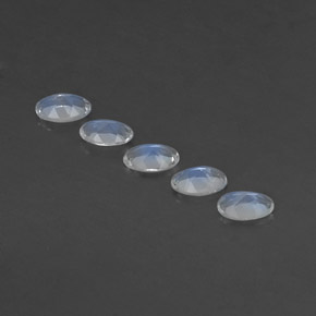  ct natürliche weißer Regenbogen-Mondstein-Edelsteine, Oval Schliff, Transparent