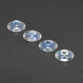  ct natürliche weißer Regenbogen-Mondstein-Edelsteine, Oval Schliff, Transparent