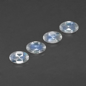  ct natürliche weißer Regenbogen-Mondstein-Edelsteine, Oval Schliff, Transparent