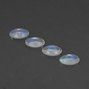  ct natürliche weißer Regenbogen-Mondstein-Edelsteine, Oval Schliff, Transparent