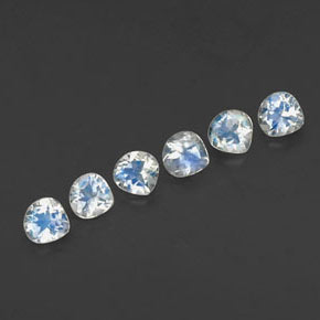 1,31 ct natürliche weißer Regenbogen-Mondstein-Edelsteine, Birnenform, Transparent