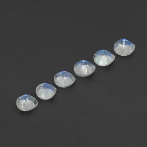 1,31 ct natürliche weißer Regenbogen-Mondstein-Edelsteine, Birnenform, Transparent