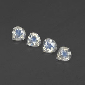 1,33 ct natürliche Bläulich weiß Regenbogen-Mondstein-Edelsteine, Birnenform, Transparent